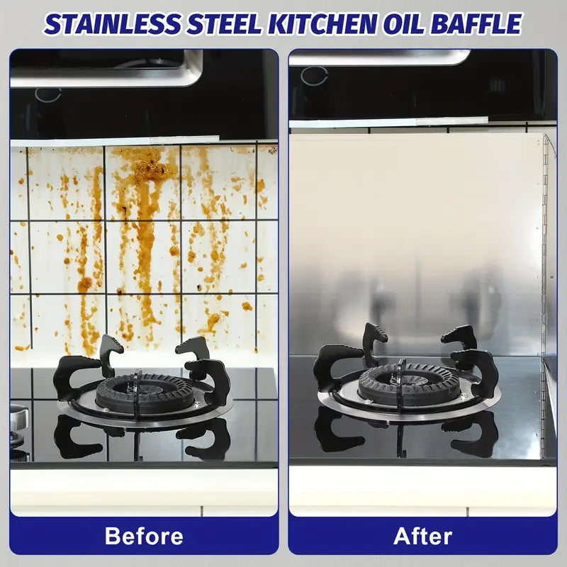 واقي رش الزيت من الفولاذ المقاوم للصدأ للمطبخ