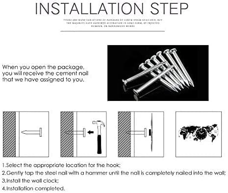 Stylish Large 3D Acrylic World Map Wall Clock