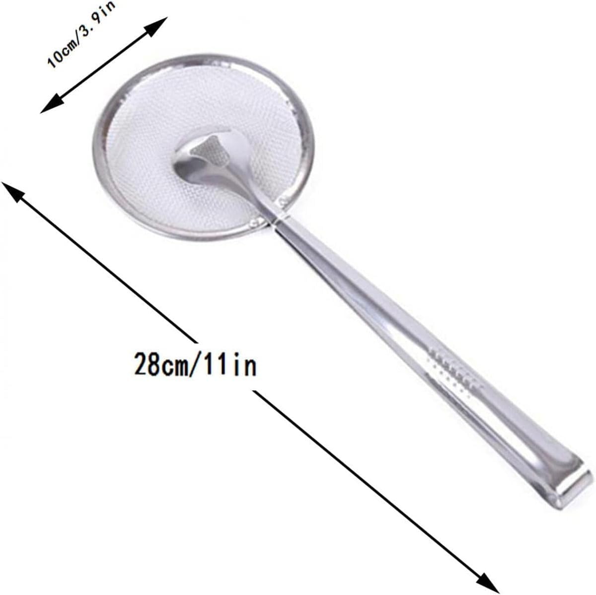 ملقط مطبخ من الفولاذ المقاوم للصدأ مع مصفاة