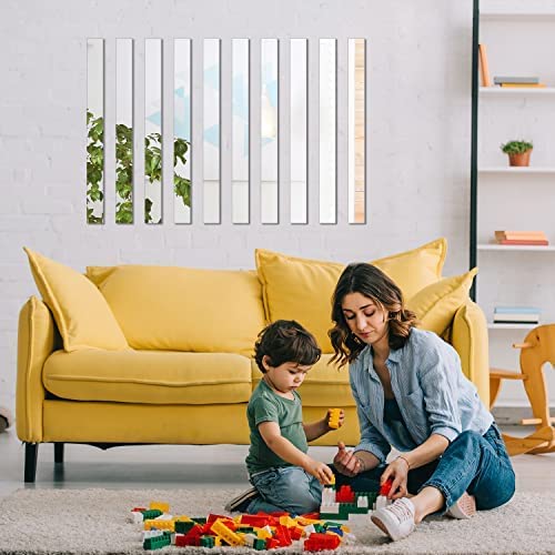 Stripe Self Adhesive Mirror Removable Long Acrylic Stick on Mirror