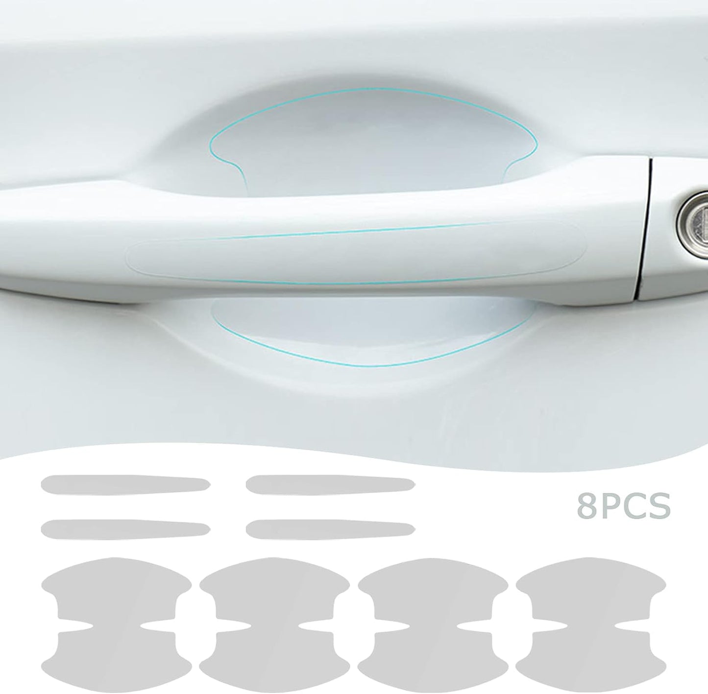 Car Door Handle Protective Sticker(8 pcs)