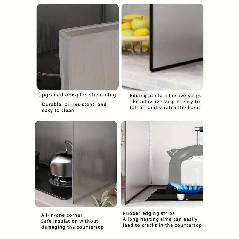 واقي رش الزيت من الفولاذ المقاوم للصدأ للمطبخ