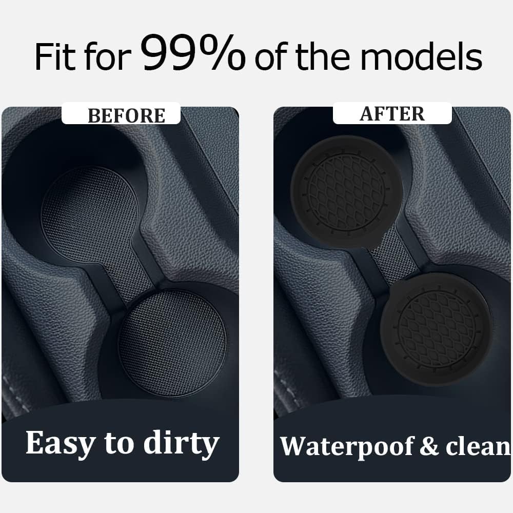 Silicone Car Cup Holder Coaster(2 pcs)