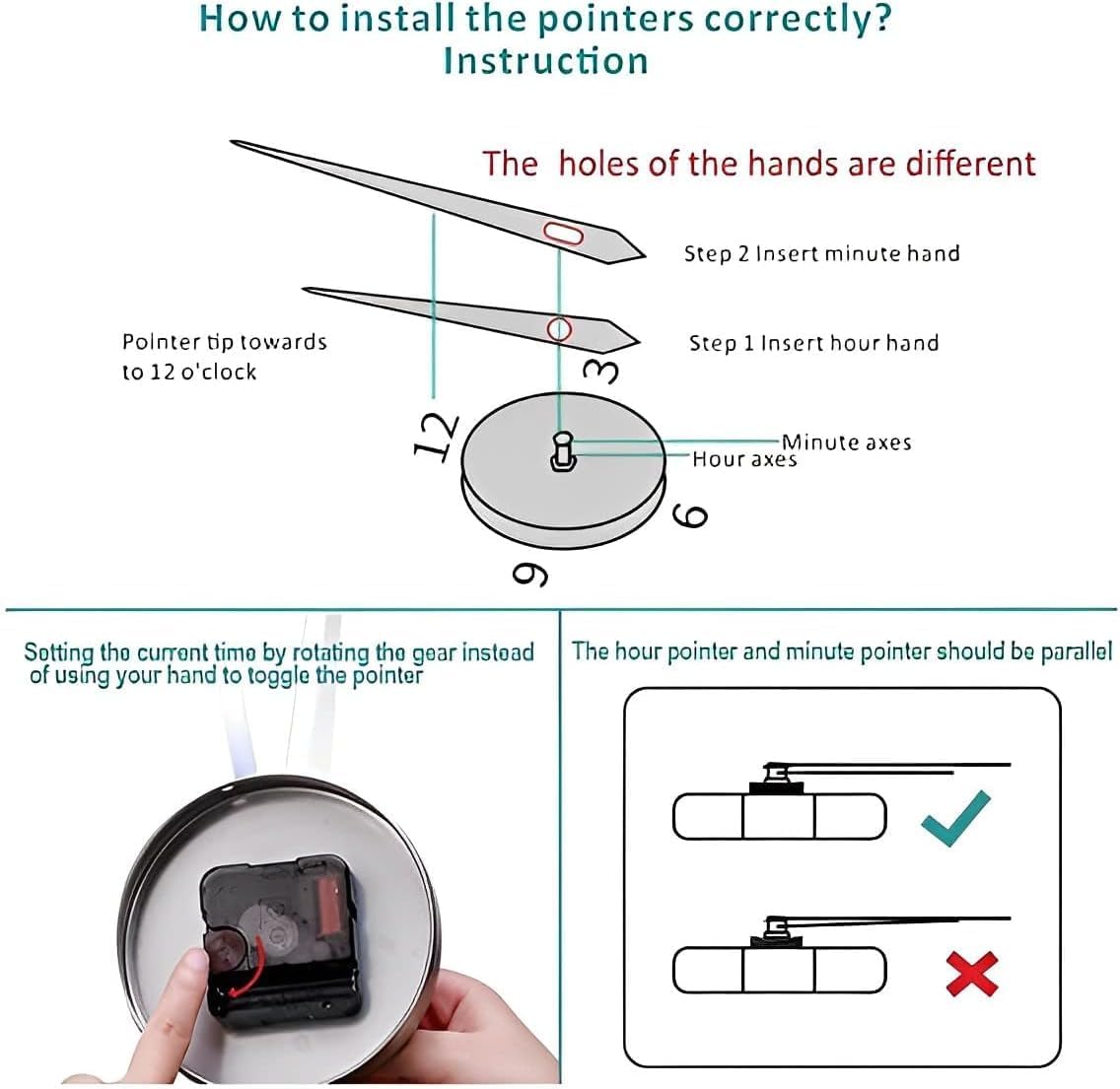DIY Teapot and Cup Design Acrylic Mirror Wall Clock