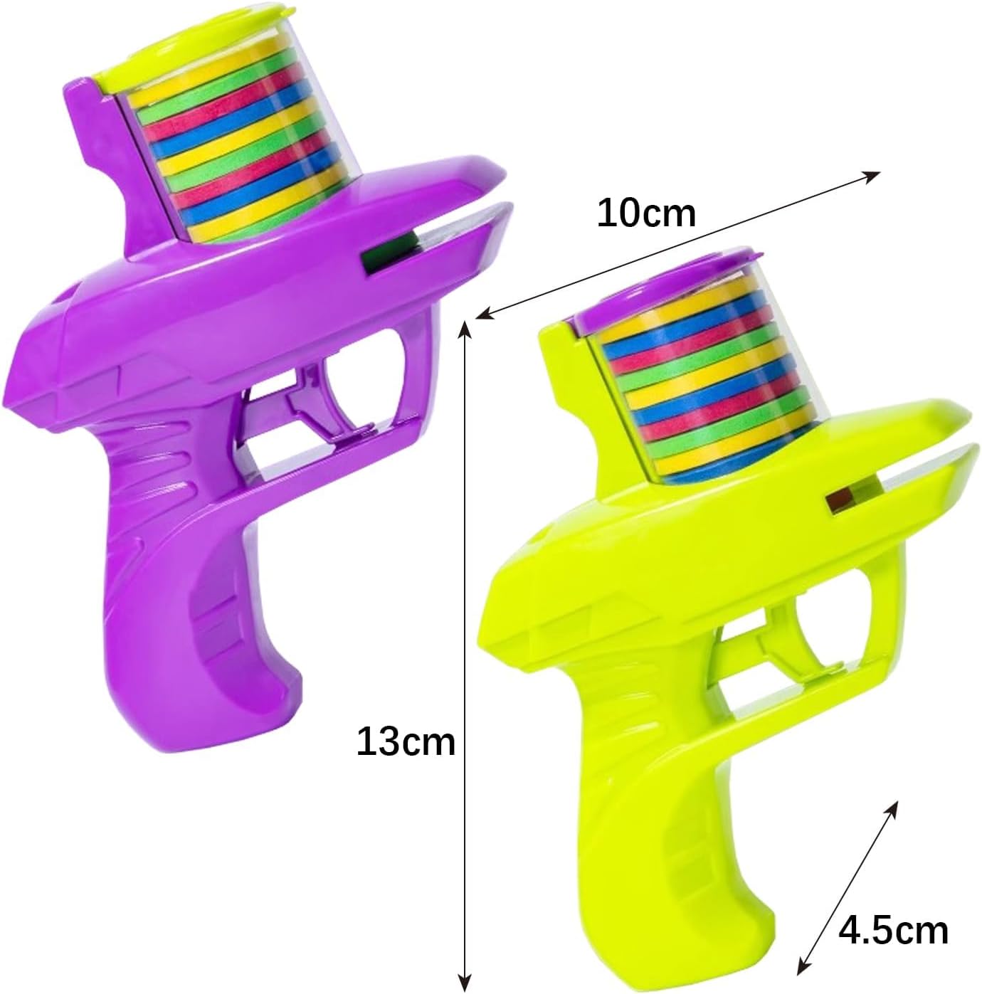 لعبة إطلاق أقراص رغوية ملونة (قطعتان)