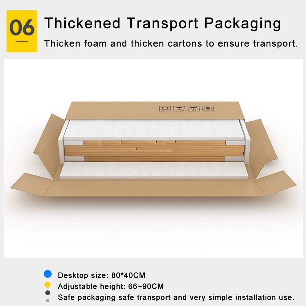 طاولة كمبيوتر محمول متحركة (80*40 سم)