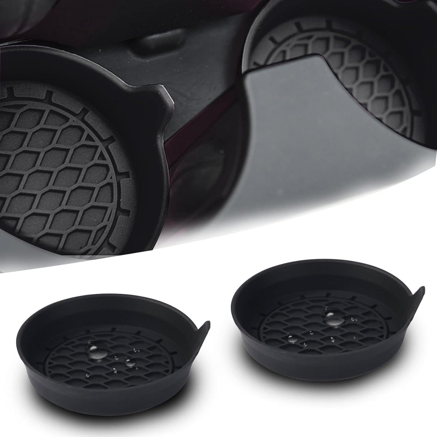 Silicone Car Cup Holder Coaster(2 pcs)
