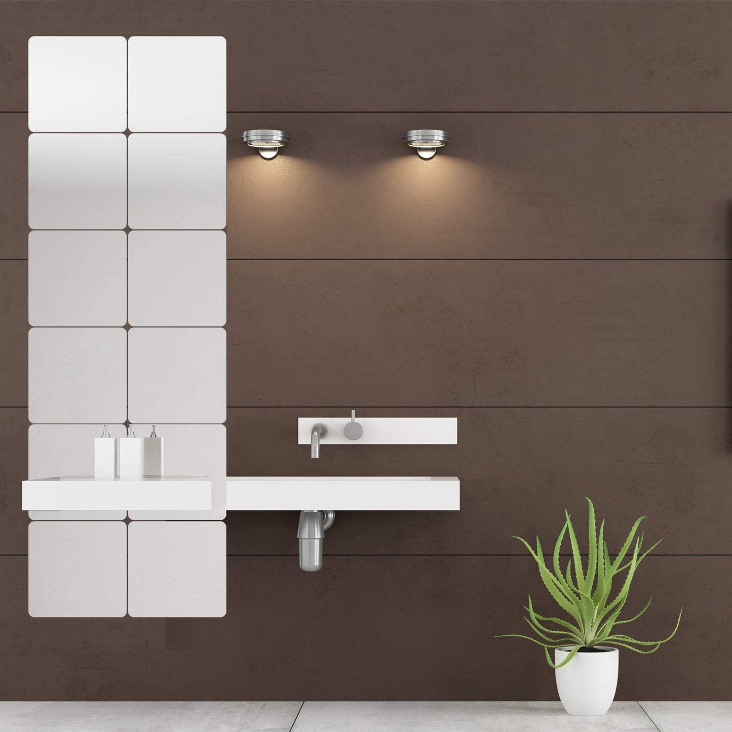 Removable Acrylic Mirror Setting Wall Sticker