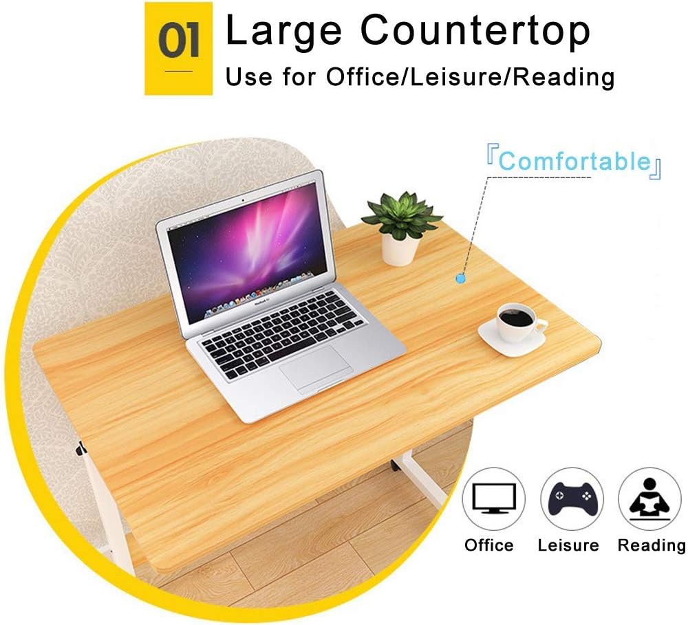 طاولة كمبيوتر محمول متحركة (80*40 سم)