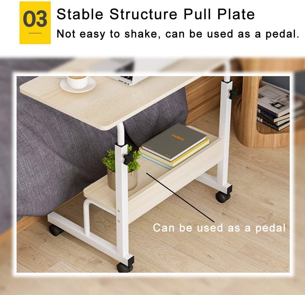 طاولة كمبيوتر محمول متحركة (80*40 سم)