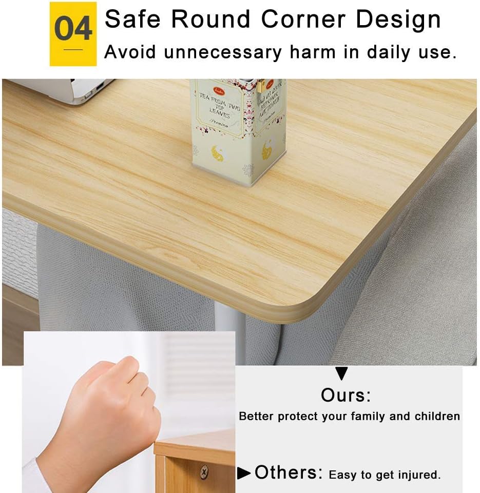 طاولة كمبيوتر محمول متحركة (80*40 سم)