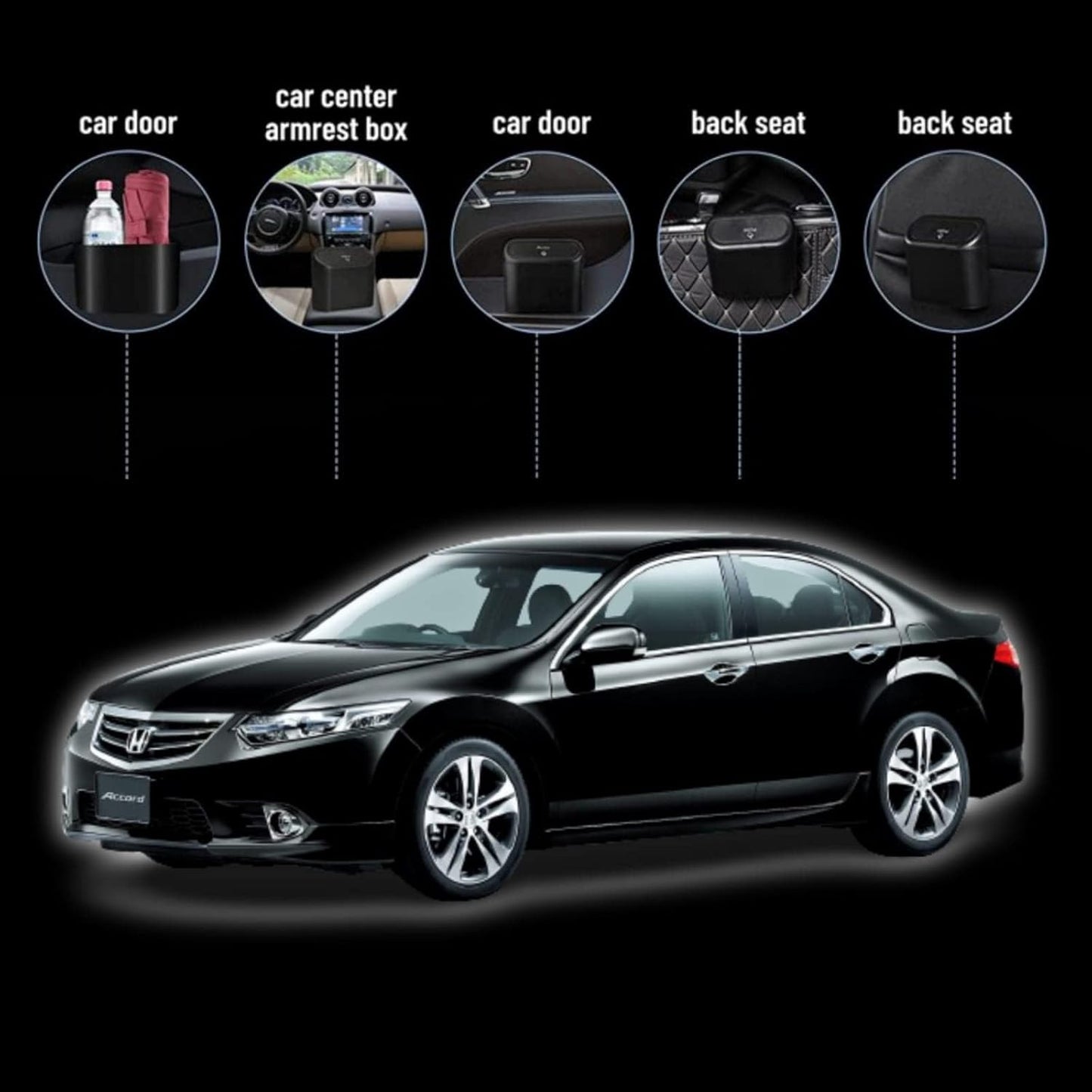 Car Trash Can with 2 Garbage bag rolls