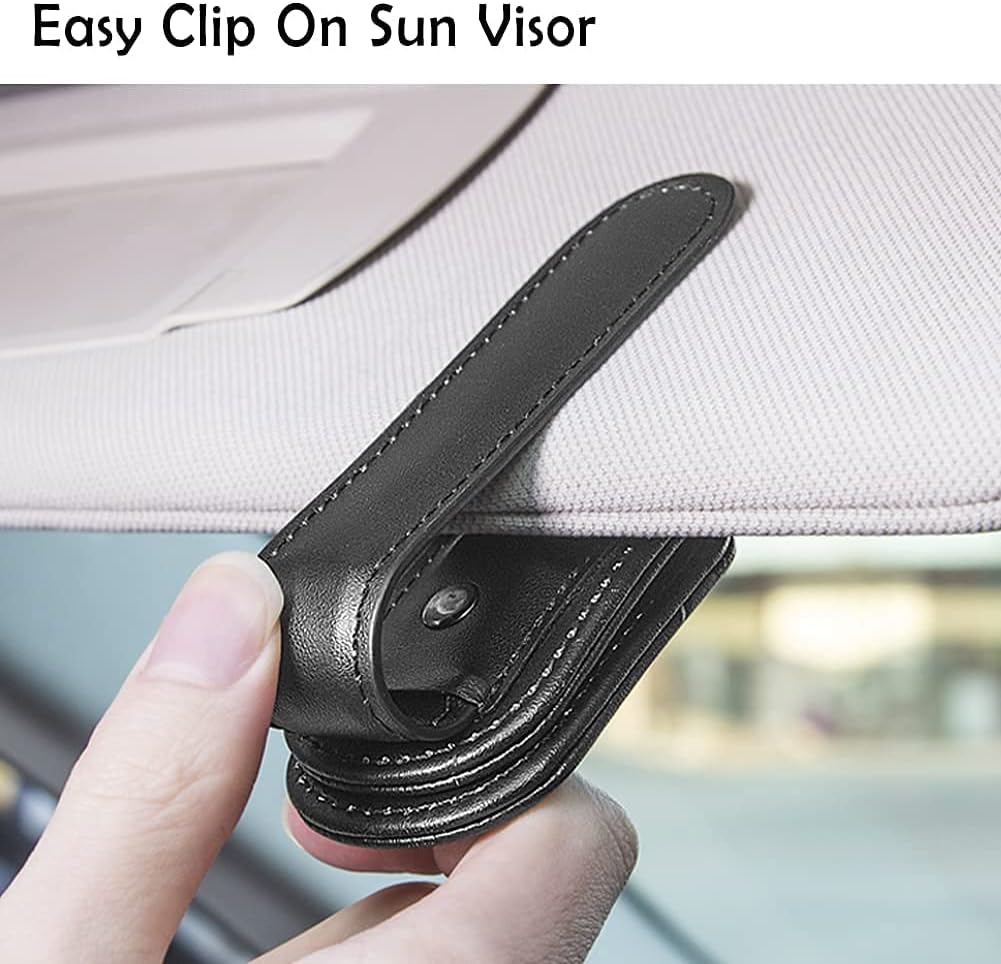 Leather Car Sun Glasses Clip