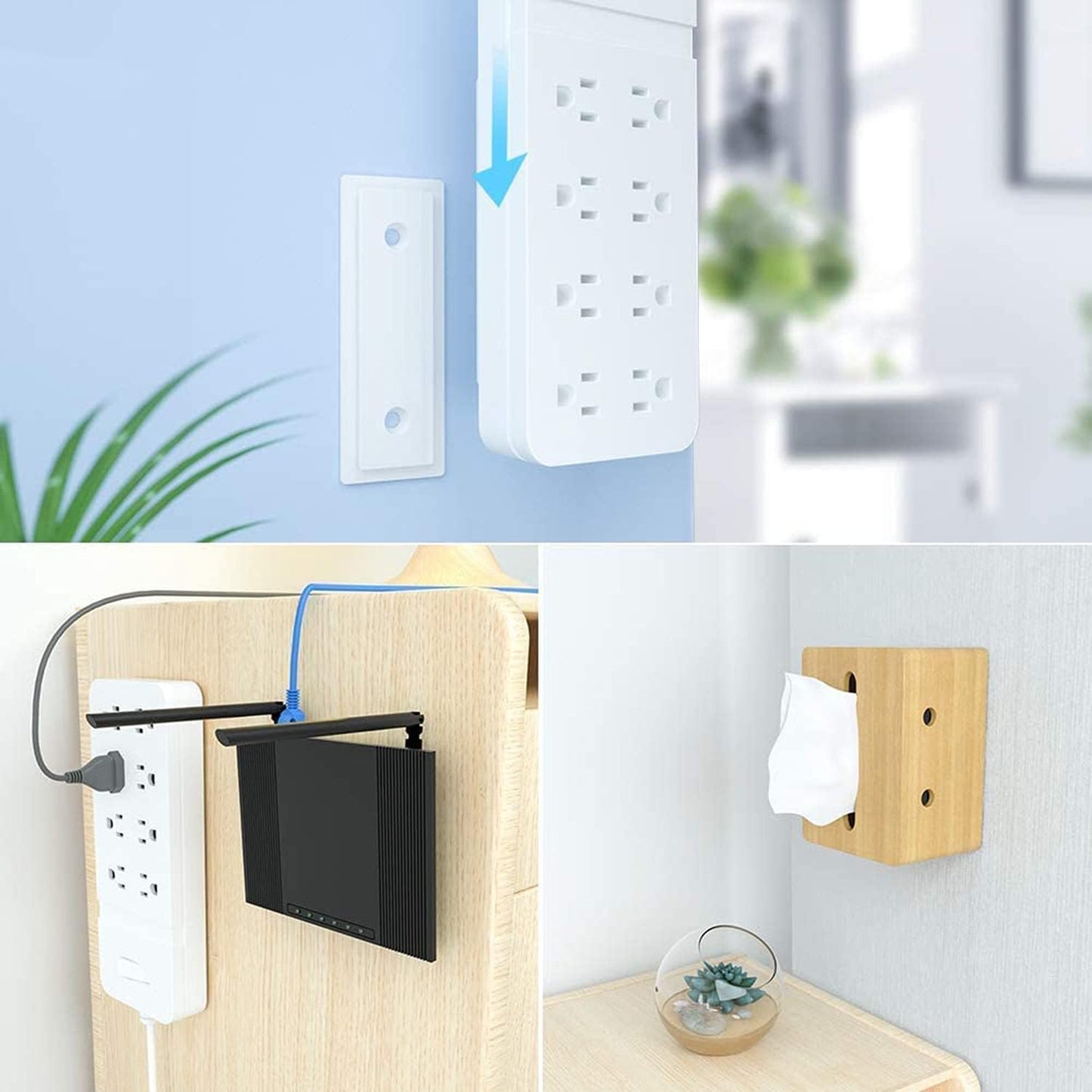 Wall-Mounted Power Strip Holder(10 Pcs)
