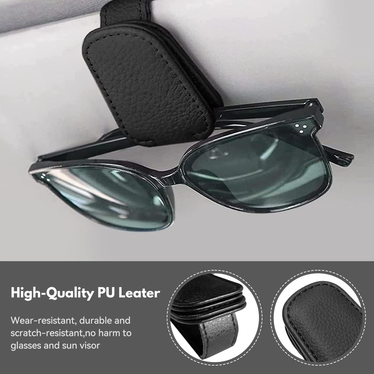 Leather Car Sun Glasses Clip
