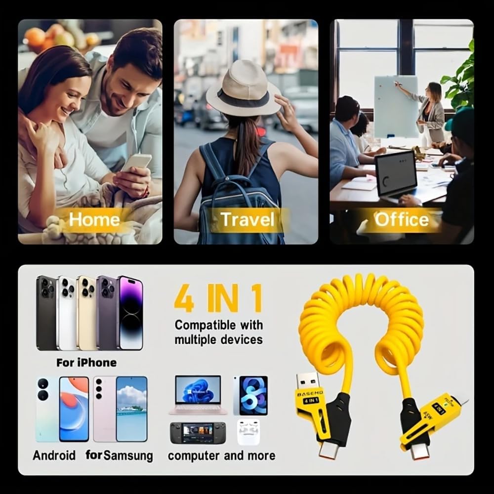 4-in-1 high-speed charging cable(Android and iPhone)