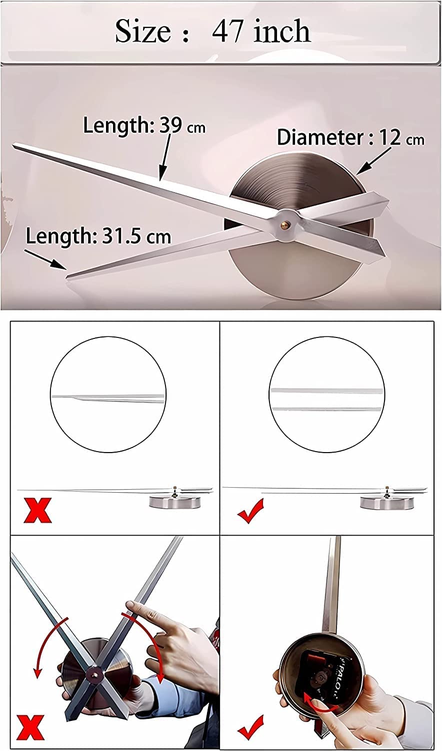 Modern 3D Removable Kitchen Wall Clock