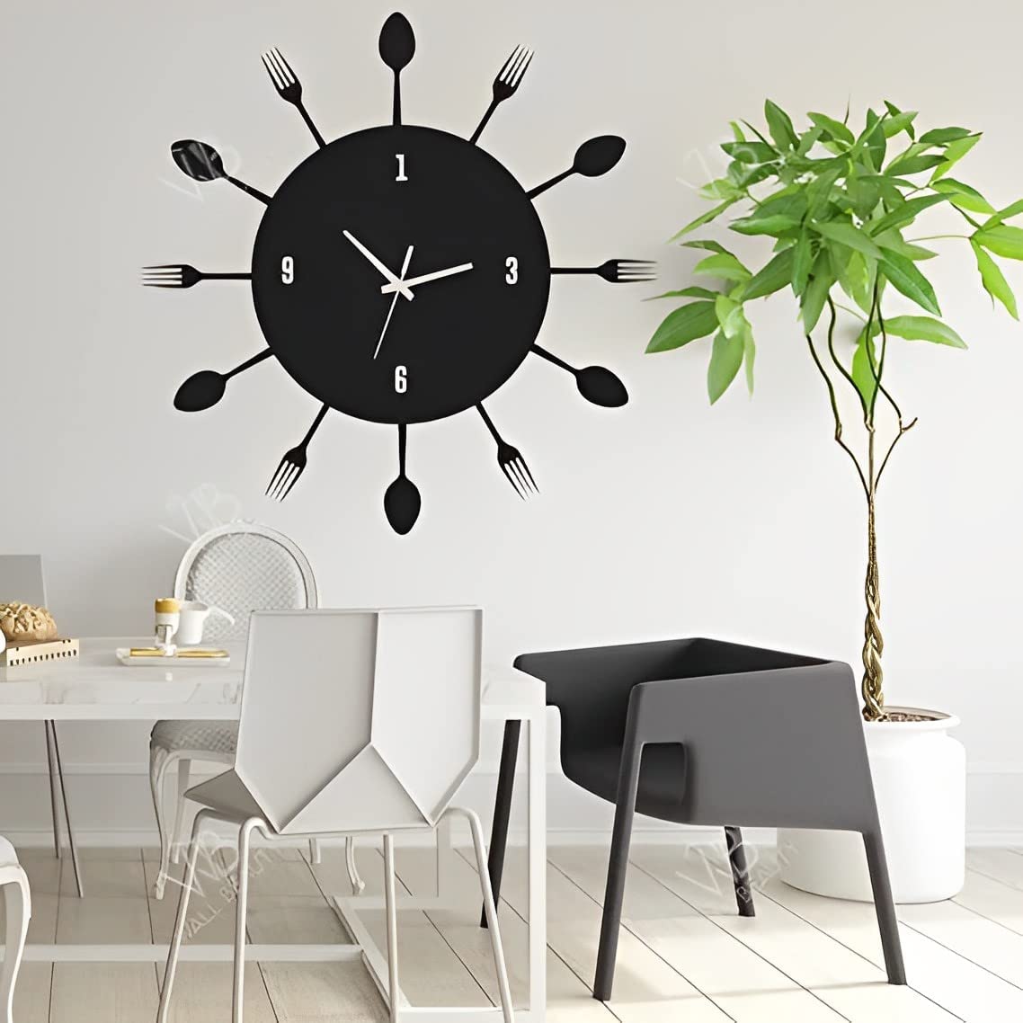 Modern 3D Removable Kitchen Wall Clock