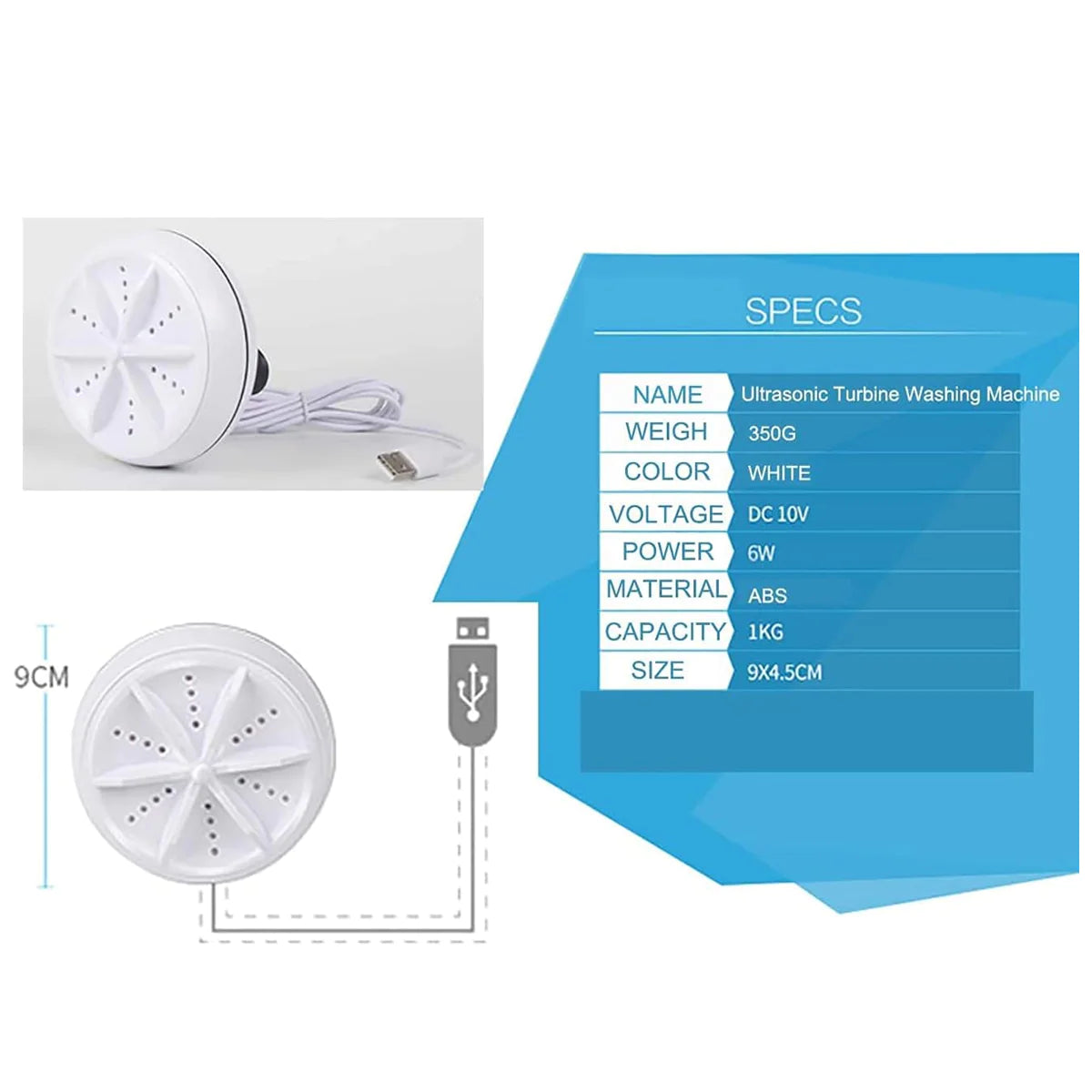 2 in 1 Mini Portable Washing Machine