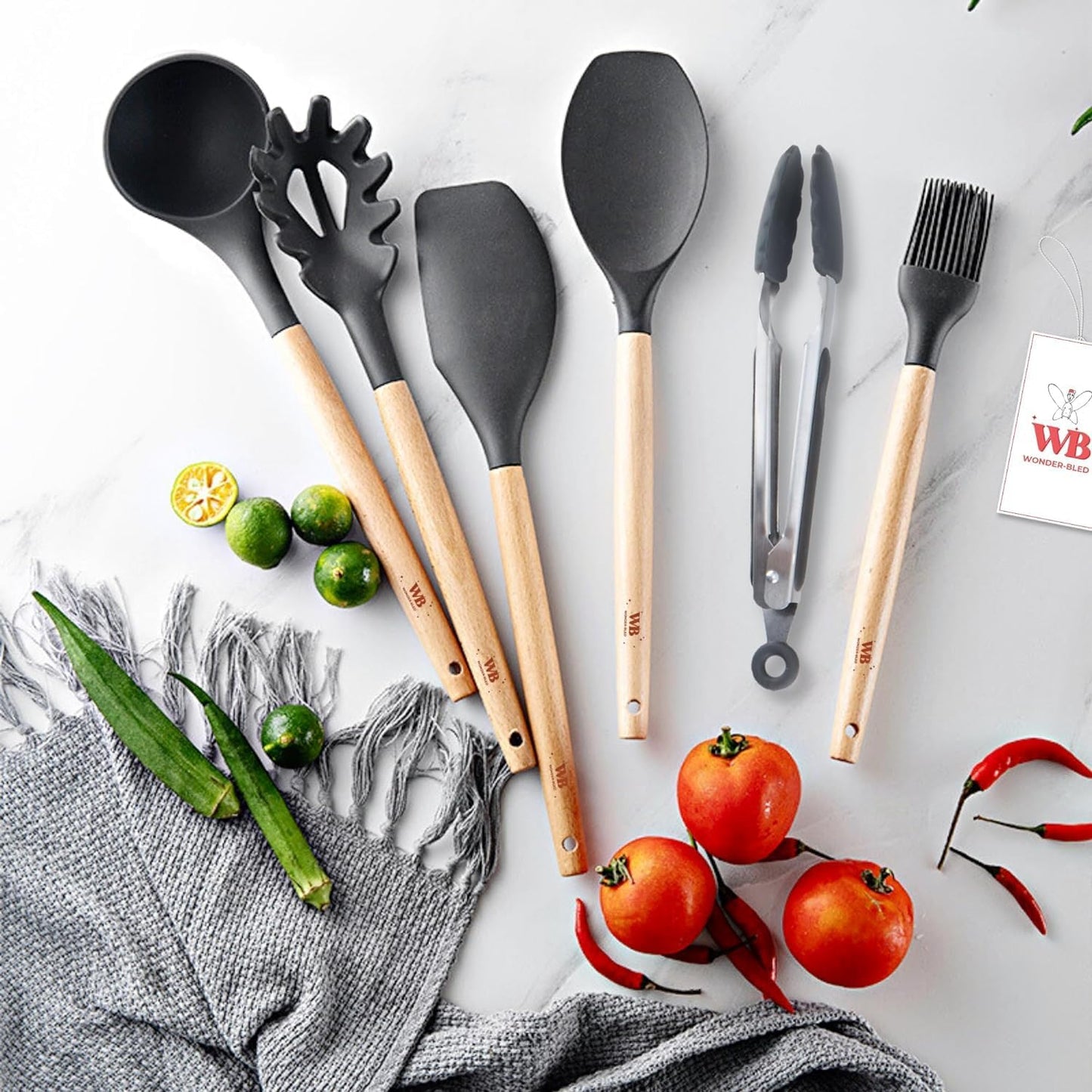 12 pcs Silicone Kitchen Utensil Set