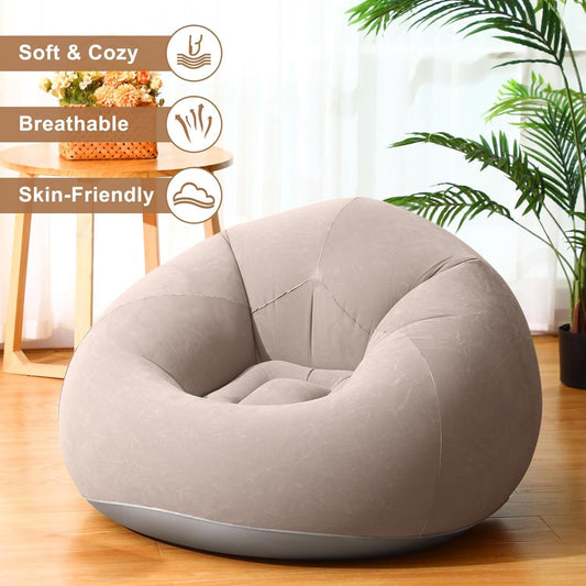 Cozy Inflatable Sofa Chair with Manual Air Pump
