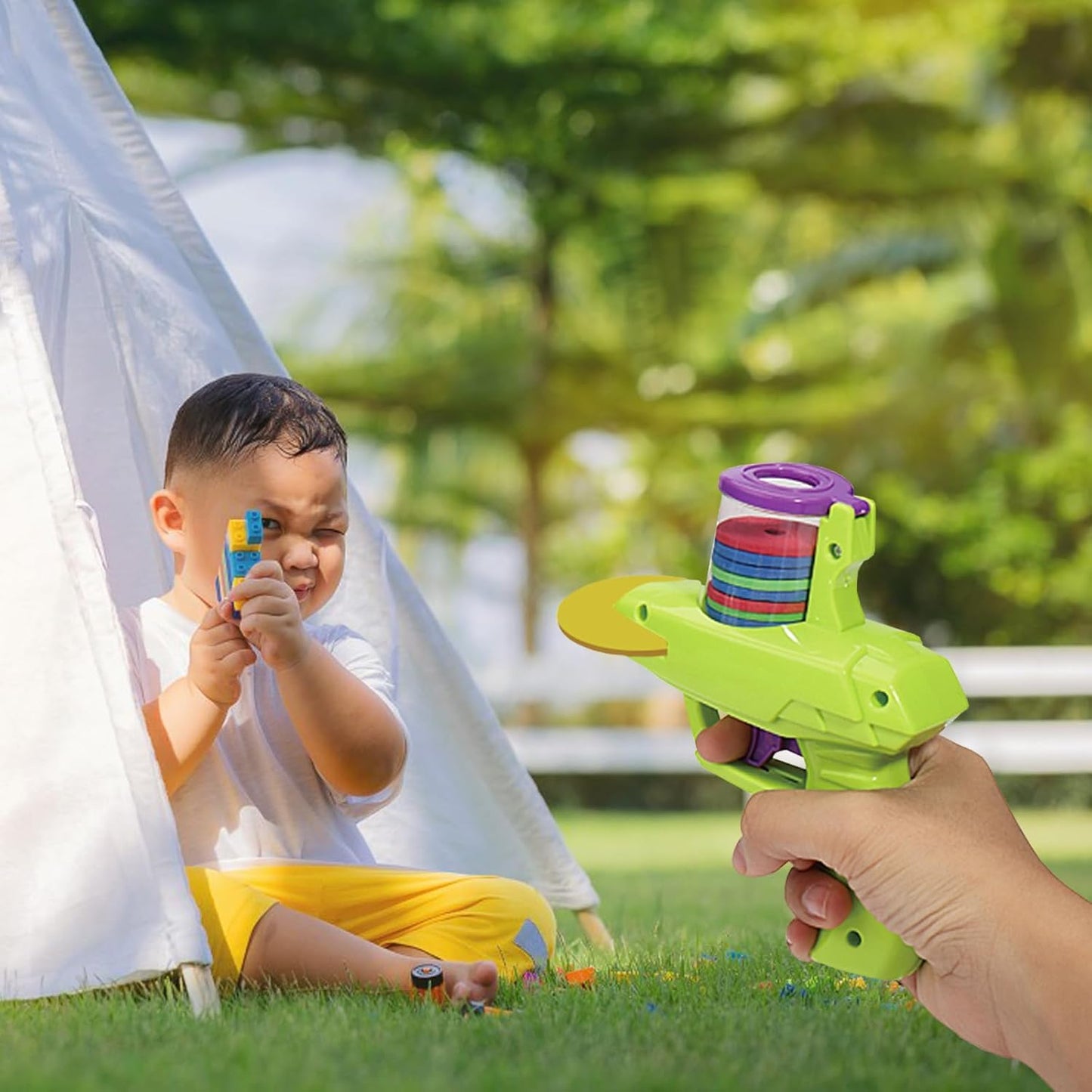 لعبة إطلاق أقراص رغوية ملونة (قطعتان)