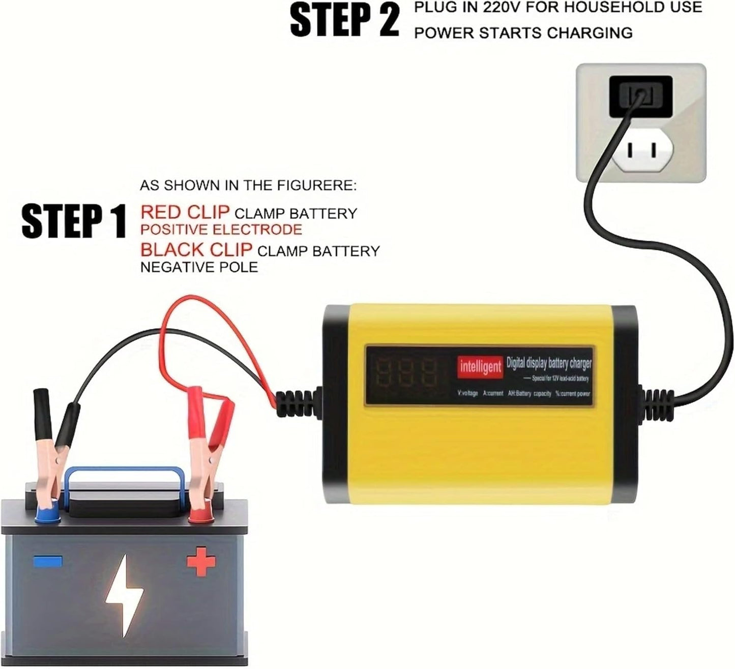 Automatic 12V 2A Car Battery Charger