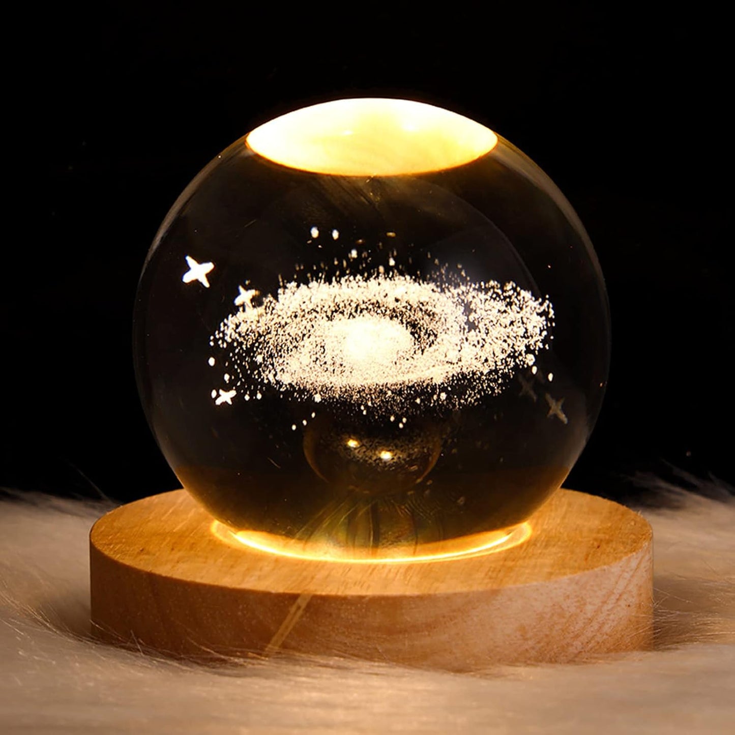 3D Galaxy Crystal Ball light