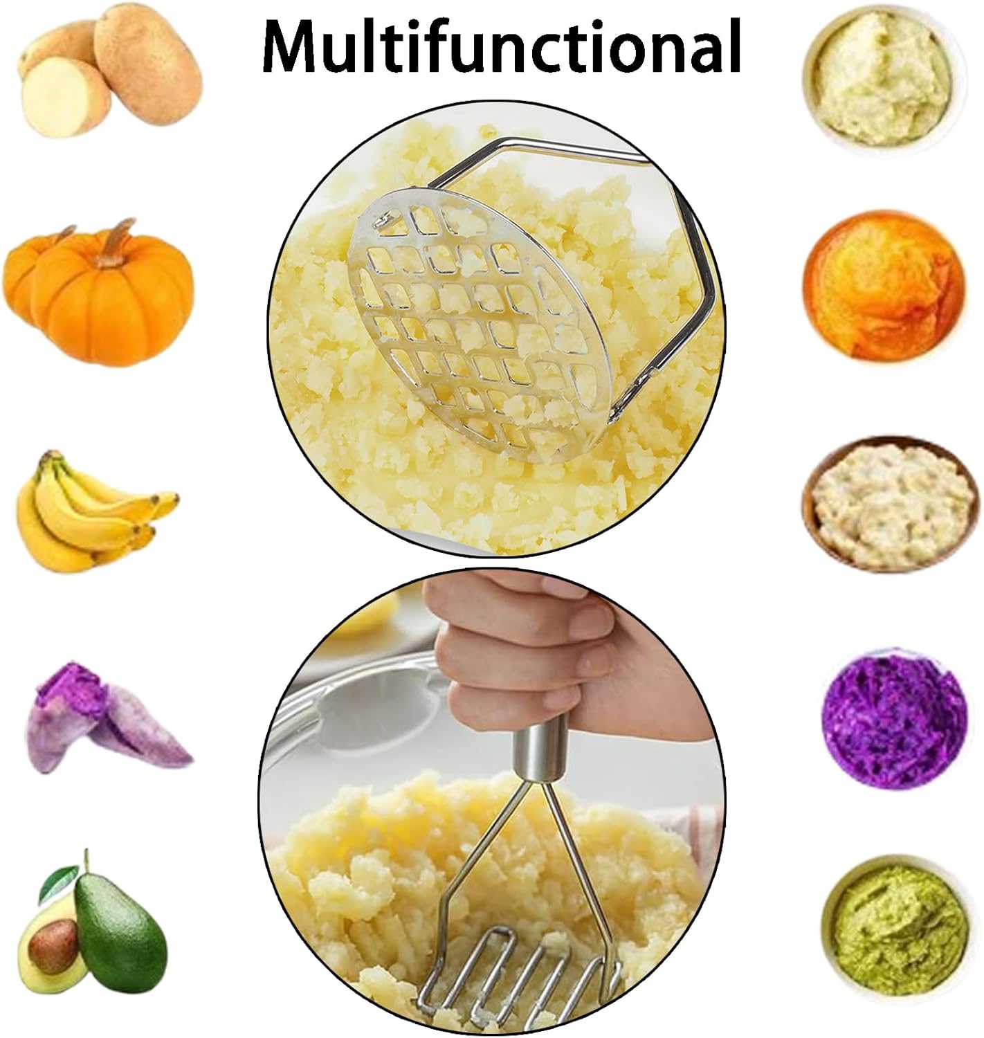 هراسة البطاطس المصنوعة من الفولاذ المقاوم للصدأ