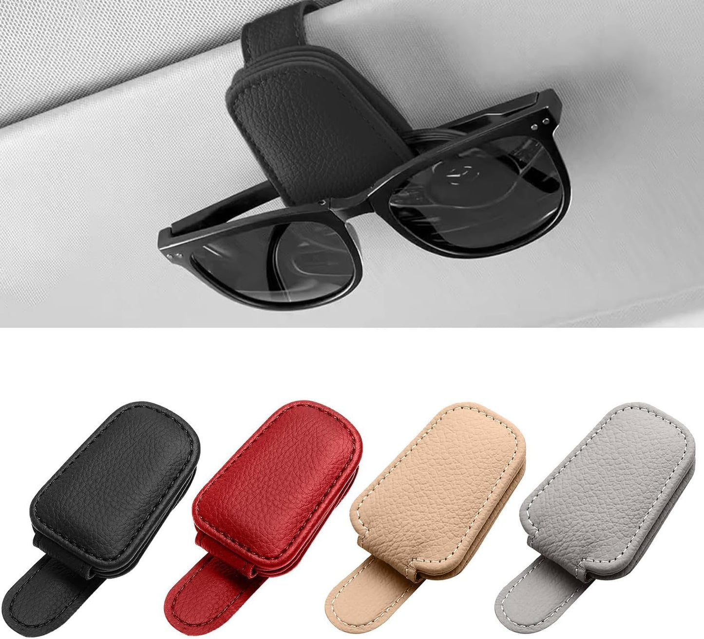 Leather Car Sun Glasses Clip