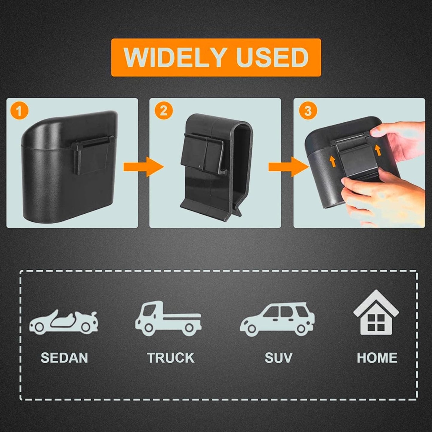 Car Trash Can with 2 Garbage bag rolls