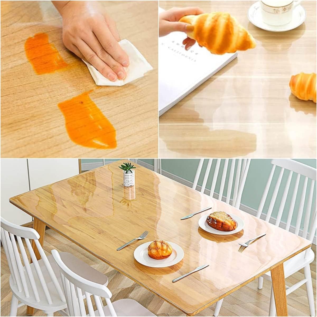 غطاء حماية طاولة مستطيل من مادة PVC