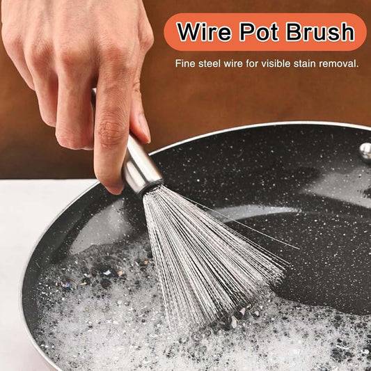 فرشاة تنظيف الأطباق المصنوعة من الفولاذ المقاوم للصدأ