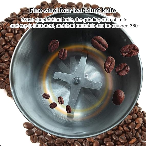 مطحنة توابل كهربائية وخلاط بأربع شفرات