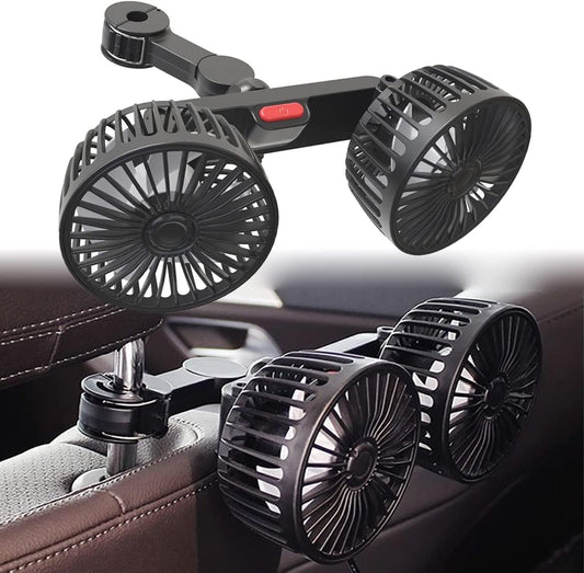 USB Car Dual-Head Rear Ventilation Fan
