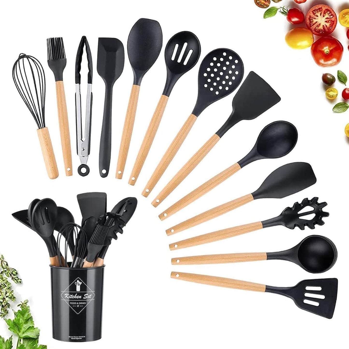 12 pcs Silicone Kitchen Utensil Set