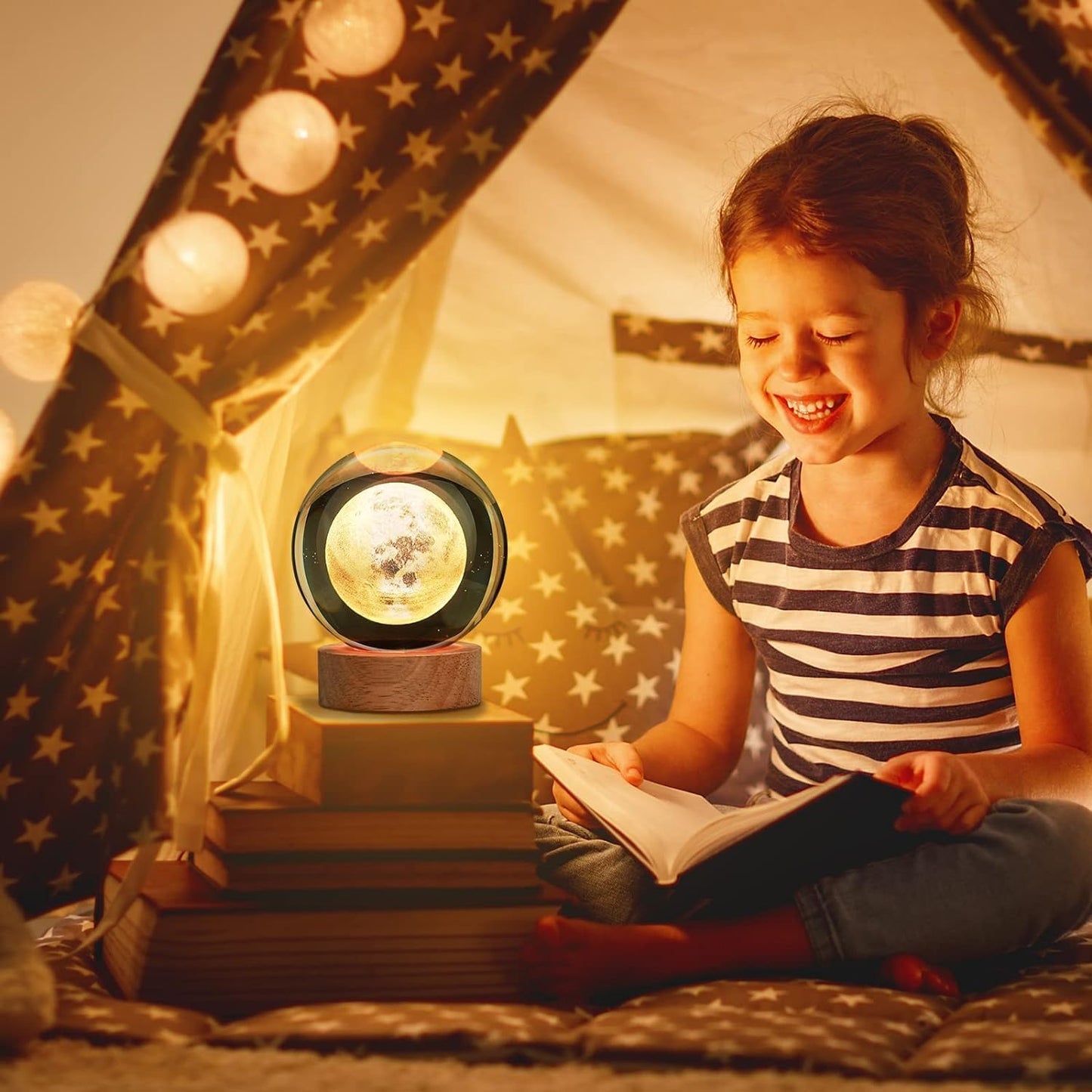 3D Galaxy Crystal Ball light