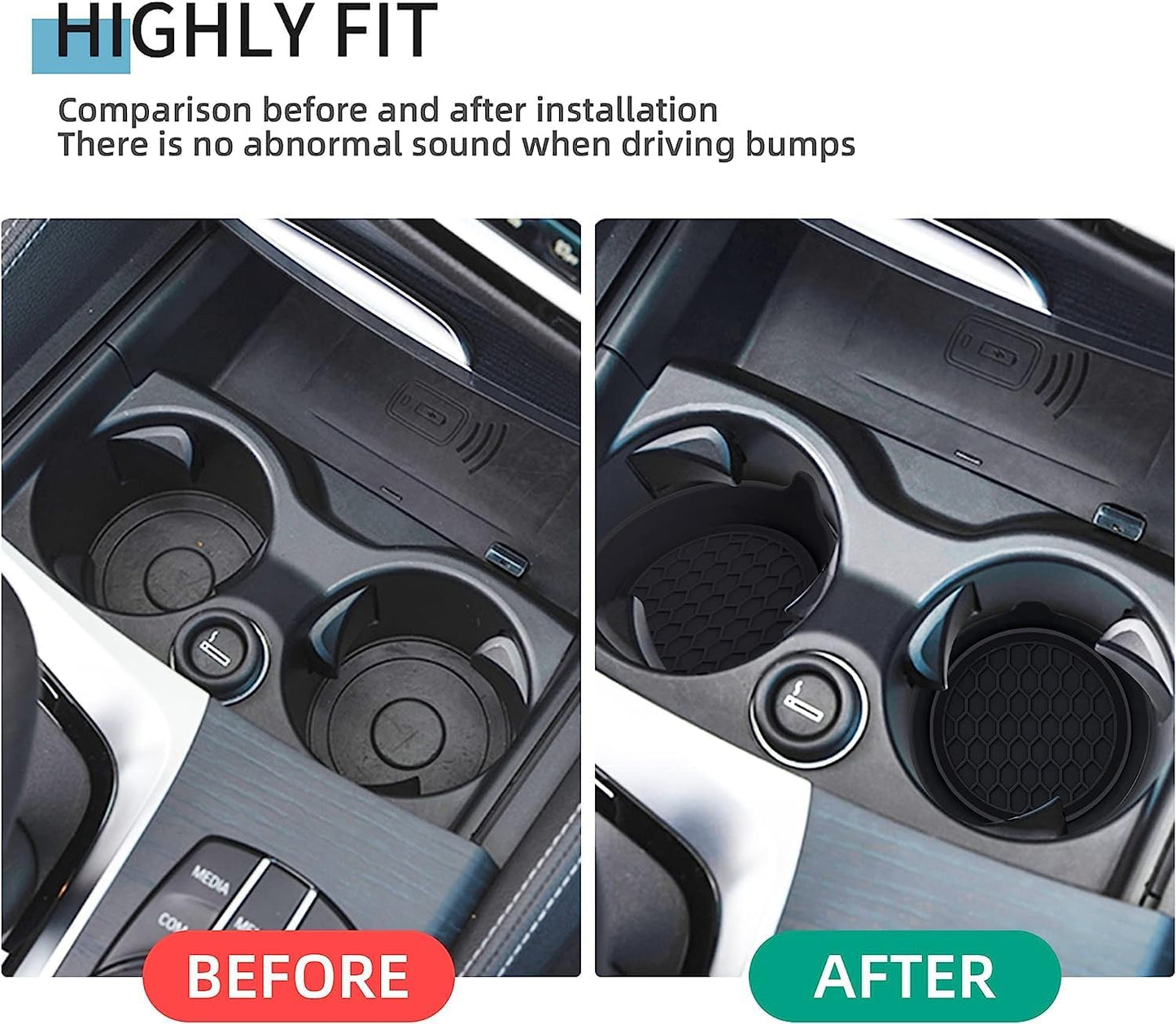 Silicone Car Cup Holder Coaster(2 pcs)