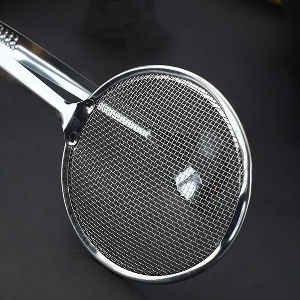 ملقط مطبخ من الفولاذ المقاوم للصدأ مع مصفاة