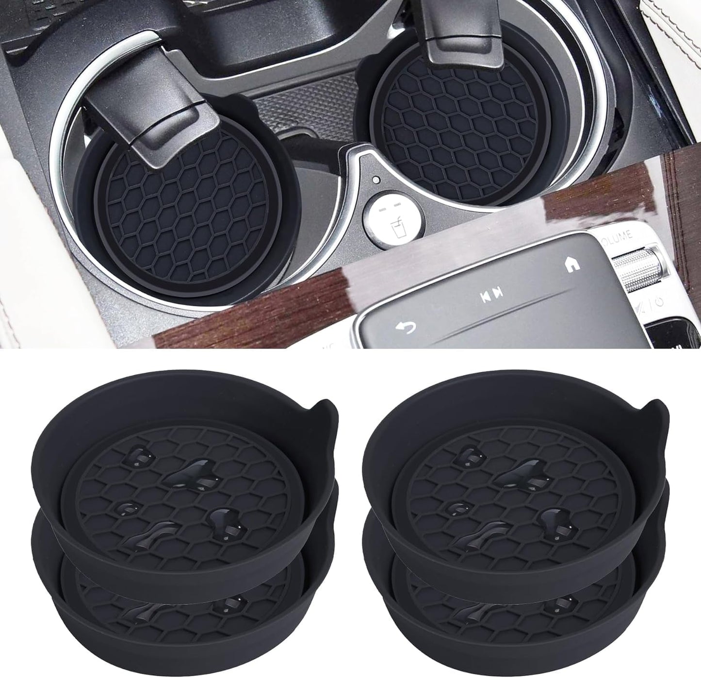 Silicone Car Cup Holder Coaster(2 pcs)