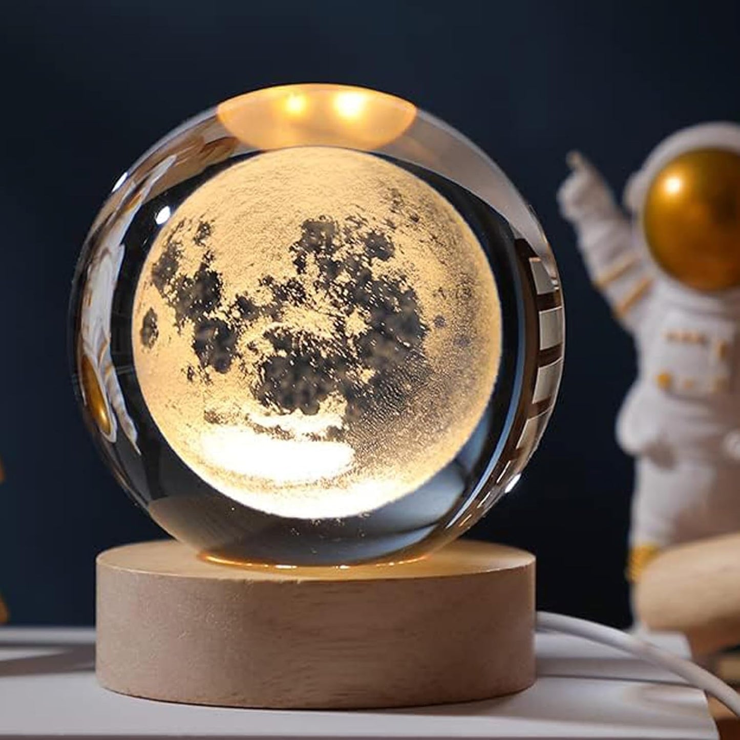 3D Galaxy Crystal Ball light