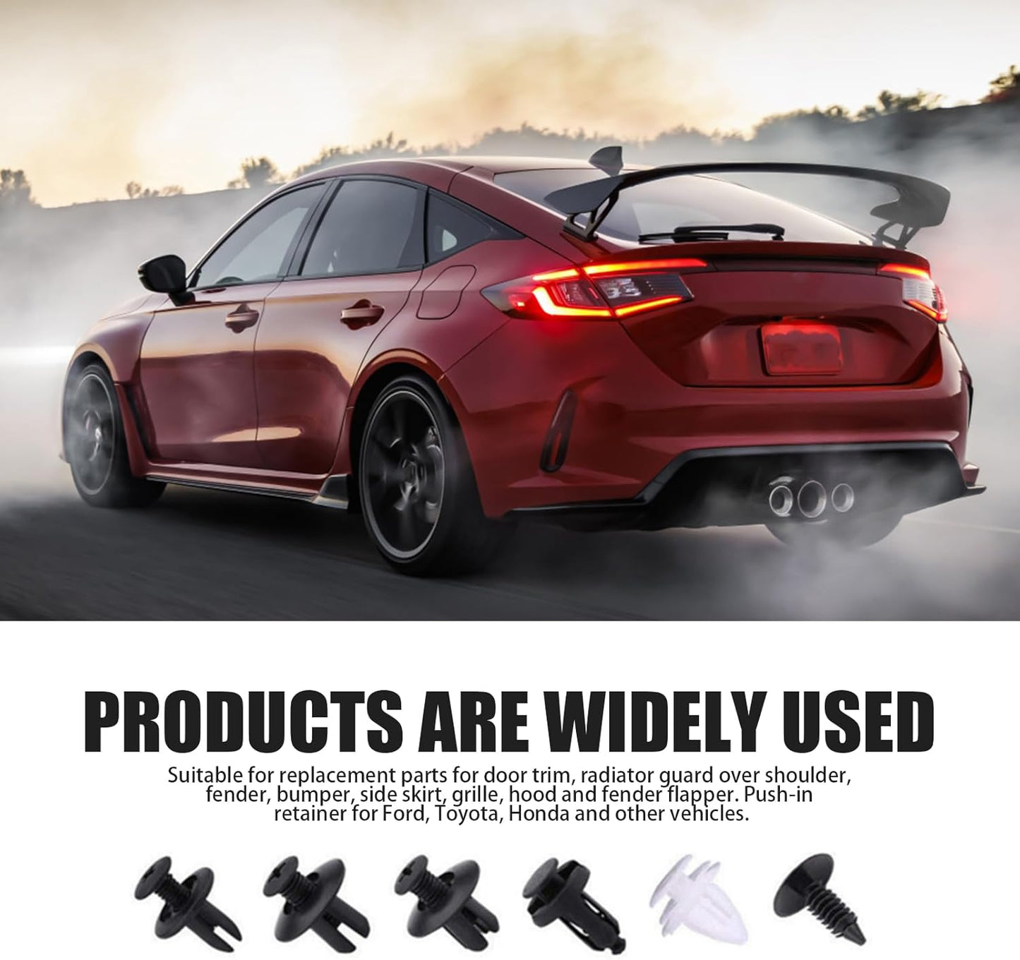 Multi-Model Car Plastic Fastener Clip(100 Clips with Screwdriver)