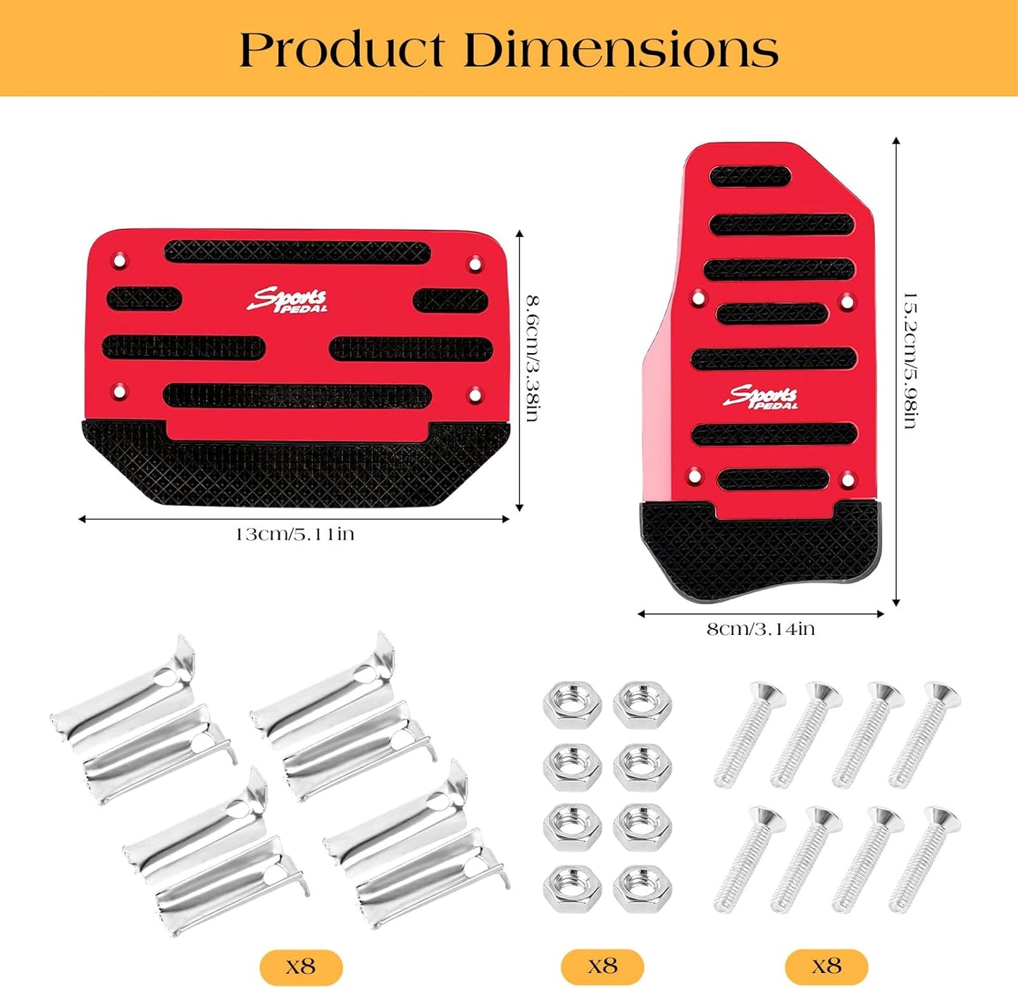 Non-Slip Car Pedal Pads Set(2 pcs)