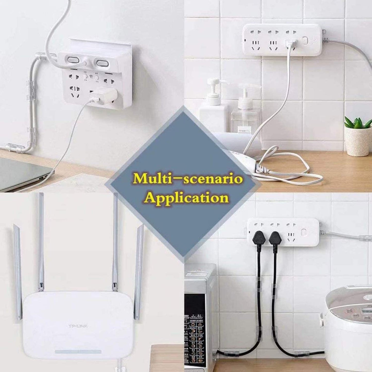 Wall-Mounted Power Strip Holder(10 Pcs)