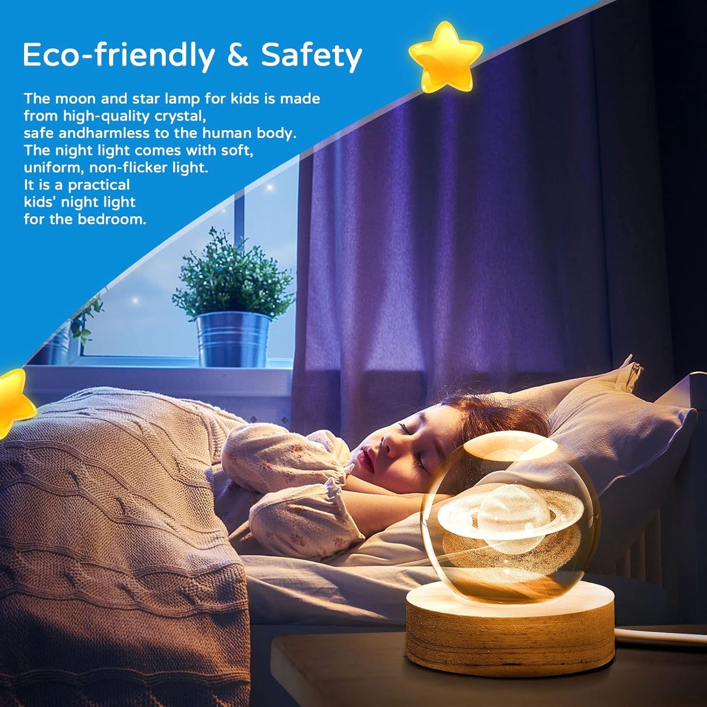 3D Galaxy Crystal Ball light