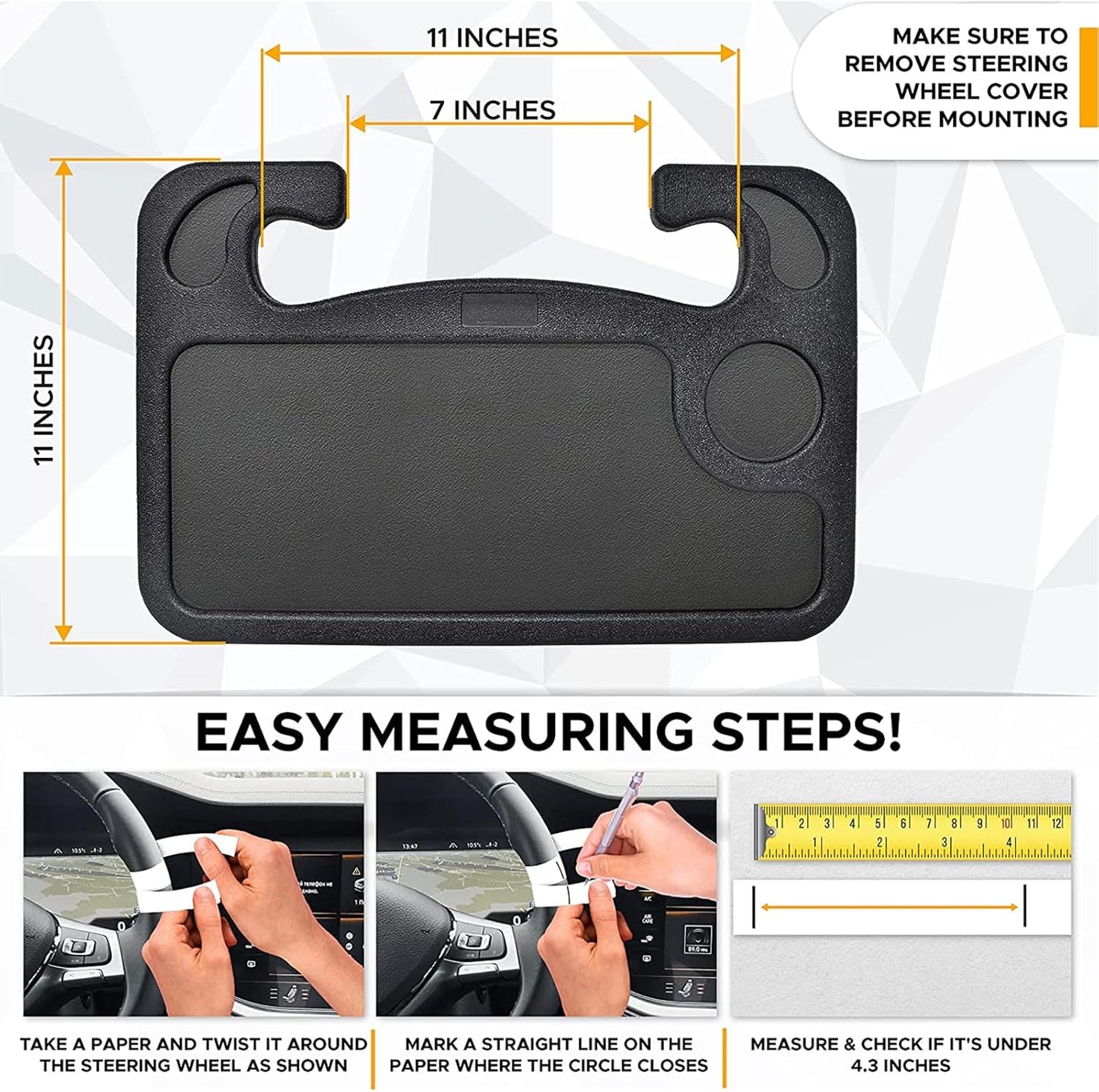Car Steering Wheel Desk Tray
