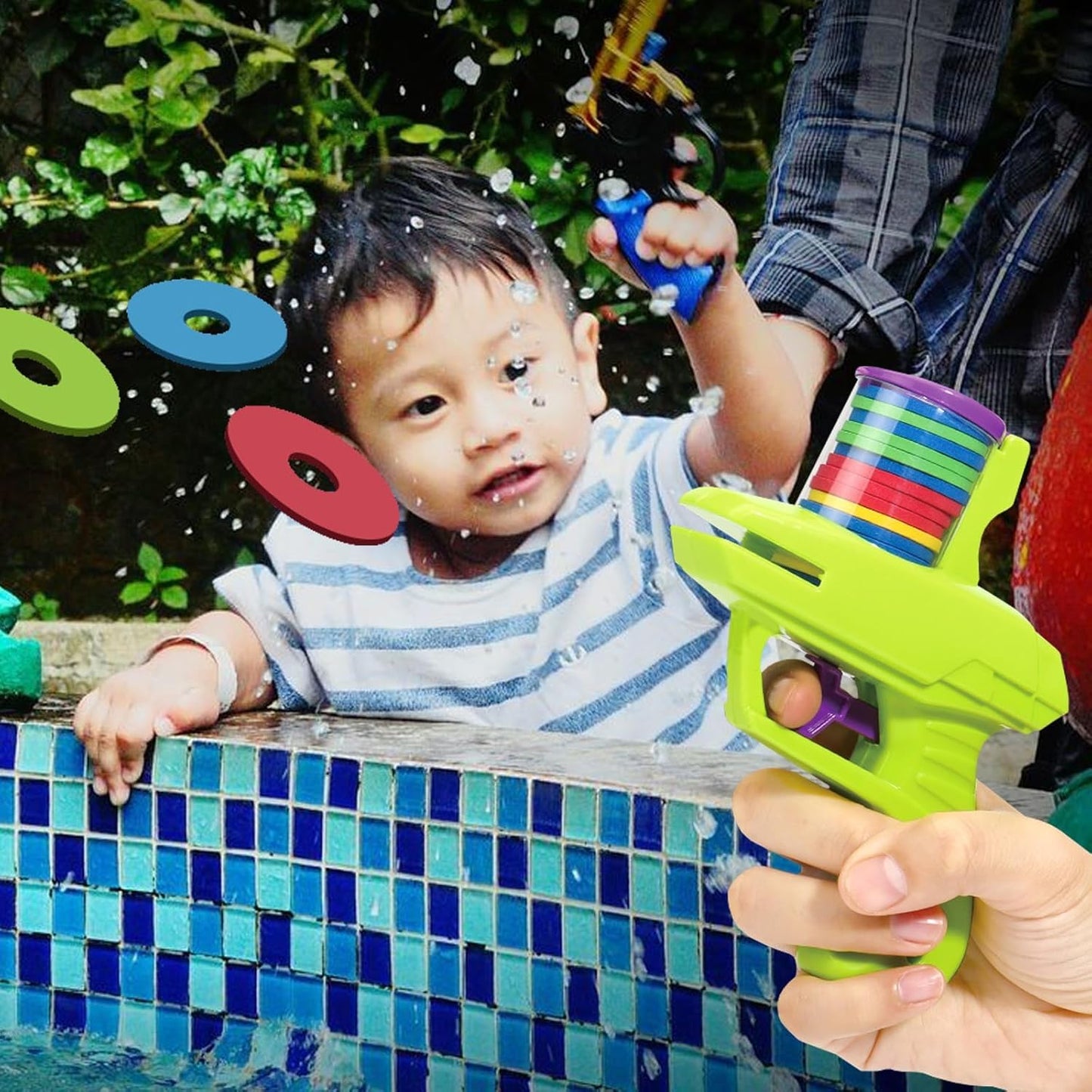 لعبة إطلاق أقراص رغوية ملونة (قطعتان)