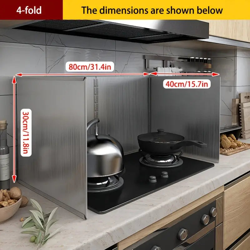 واقي رش الزيت من الفولاذ المقاوم للصدأ للمطبخ