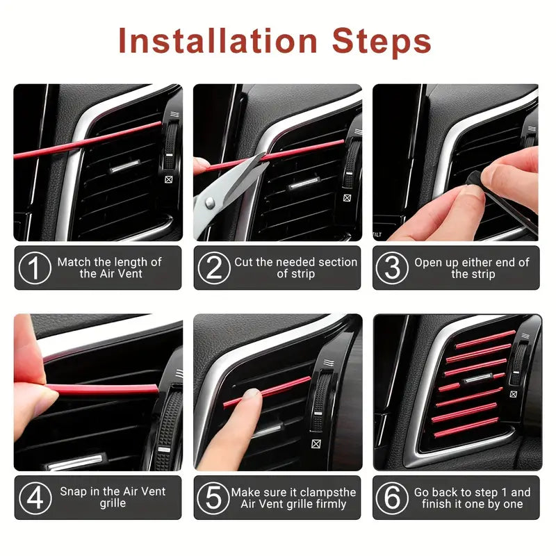 Car Air Conditioner Air Outlet Decorative Strips(20 pcs)
