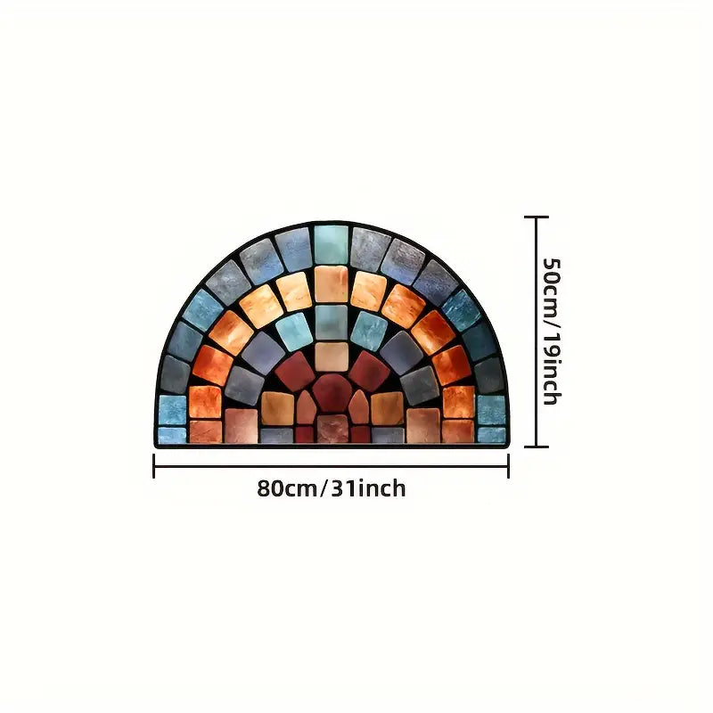 سجادة باب هندسية ملونة